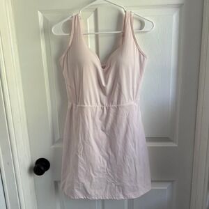 Halara Everyday Activity Dress Pale Pink V Neck Adjustable Straps Size M